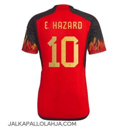 Belgia Eden Hazard #10 Kopio Koti Pelipaita MM-kisat 2022 Lyhyet Hihat